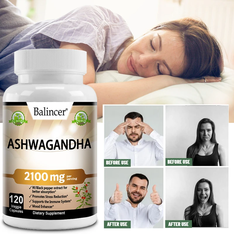 Organic Ashwagandha Supplement - Supports A Healthy Stress Response, Maintains Cortisol Levels and Supports Positive Mood