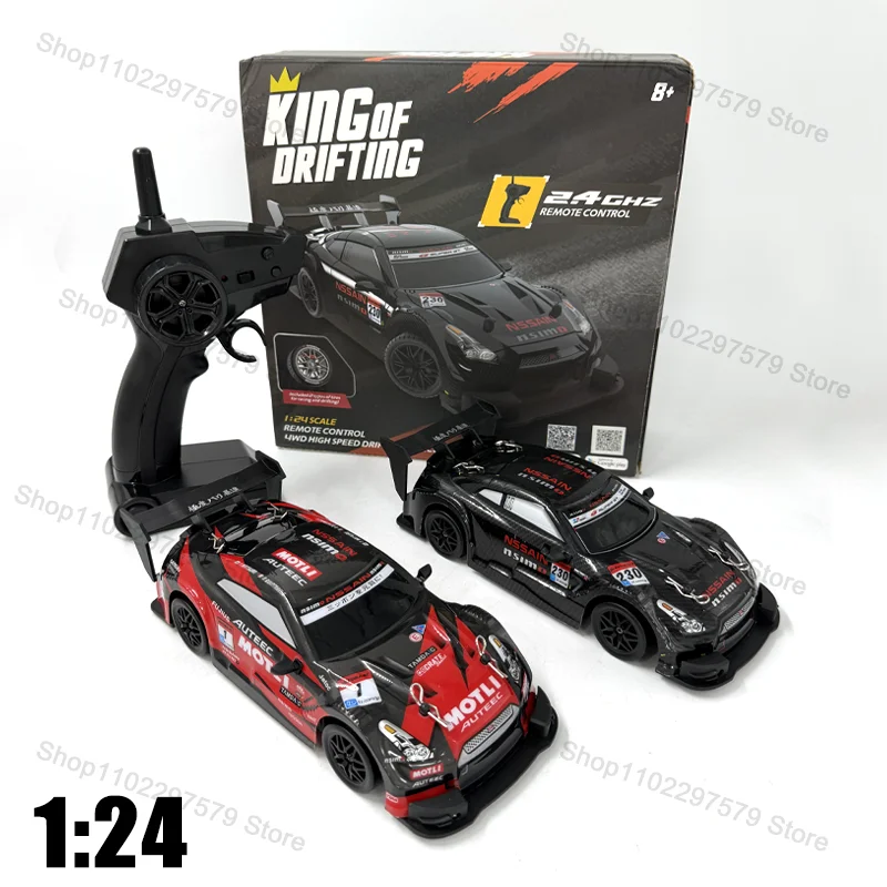 4WD RC Drift Race Car 1:24 Scale 2.4G Remote Control High Speed 20KM/H Sport Drifting Vehicle Hobby Play Toy For Kids And Adults