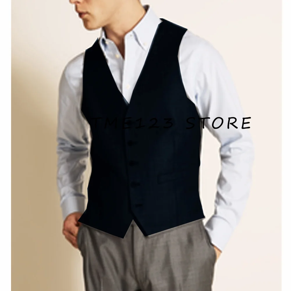 Men's Solid Color Casual Vest Formal Man  Suit Male Elegant Suits for Men Vests for serge