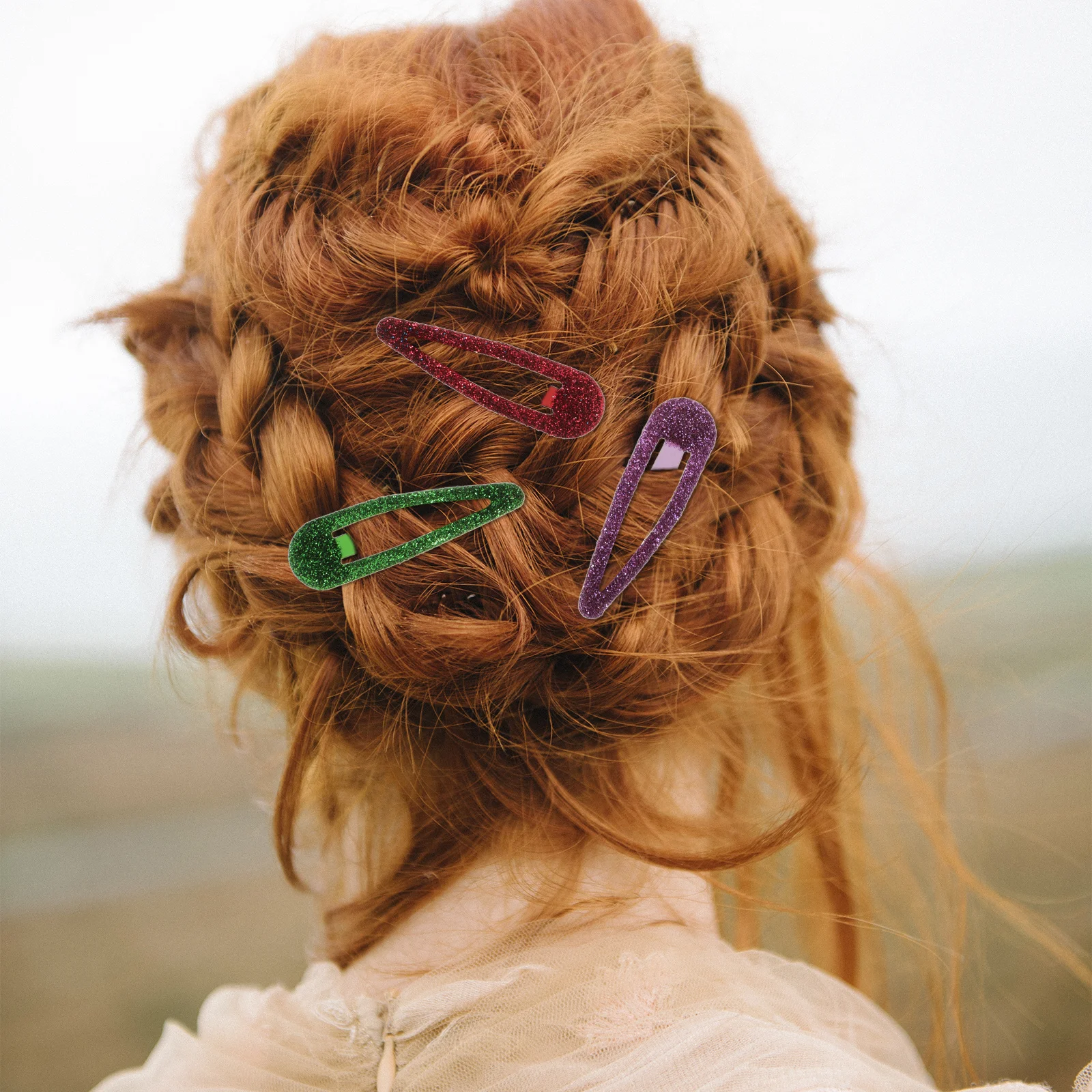 

50 шт. заколок для волос в форме капли, металлические блестящие заколки-защелки для малышей, девочек и женщин, 8 цветов, заколки-зажимы