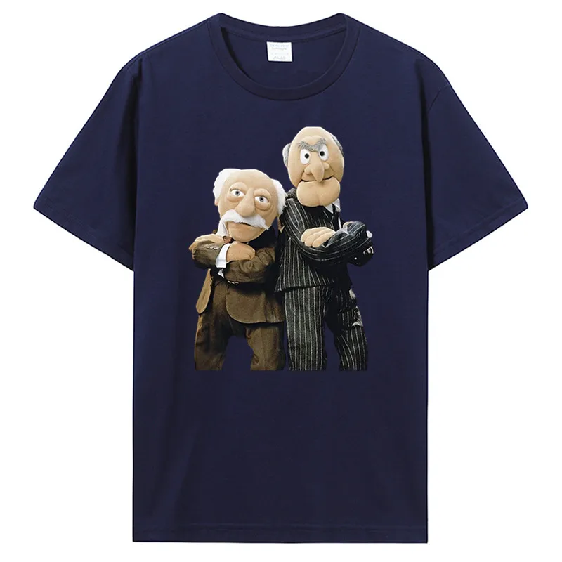 Statler and Waldorf Black T-Shirt Clothing Free Shipping Fashion 100% Cotton Good Quality Brand Cotton Shirt Style Cool Shirts