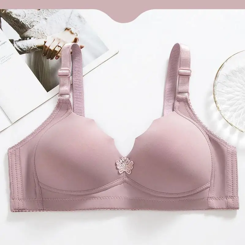 MYBOTTY 2021 Fashion Women Sexy Push Up Full Coverage Bra Wireless Deep-V Gather Bra Cup Thin Underwears Bra New Comfortable Bra