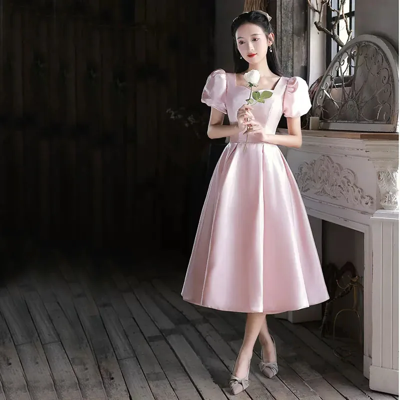 DongCMY Luxury Pink Evening Dress 2025 Feminine Light Luxury French Haute Couture Party Dresses For Prom