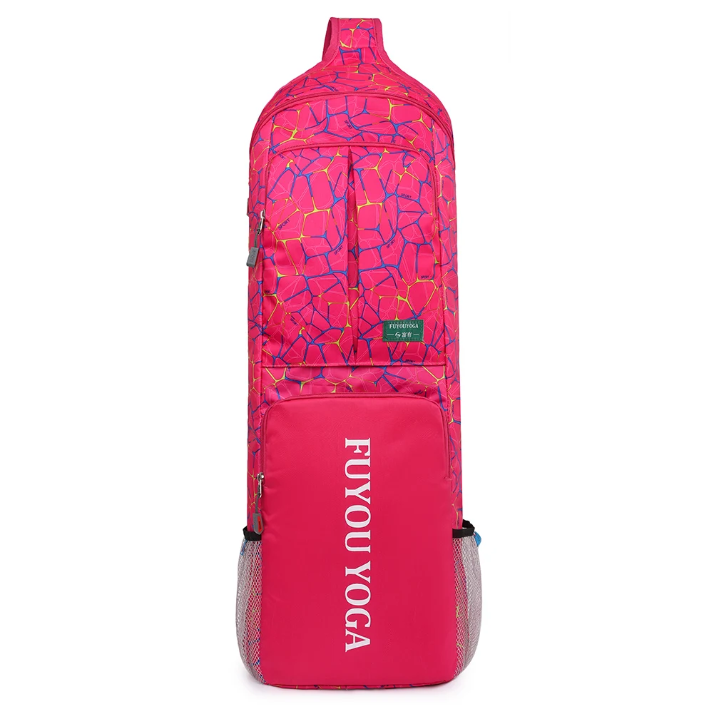 Yoga Exercise Bag Large Capacity Fitness Training Yoga Mat Storage Bag with Zipper Pocket/Mesh Pocket/Handle for Women Men