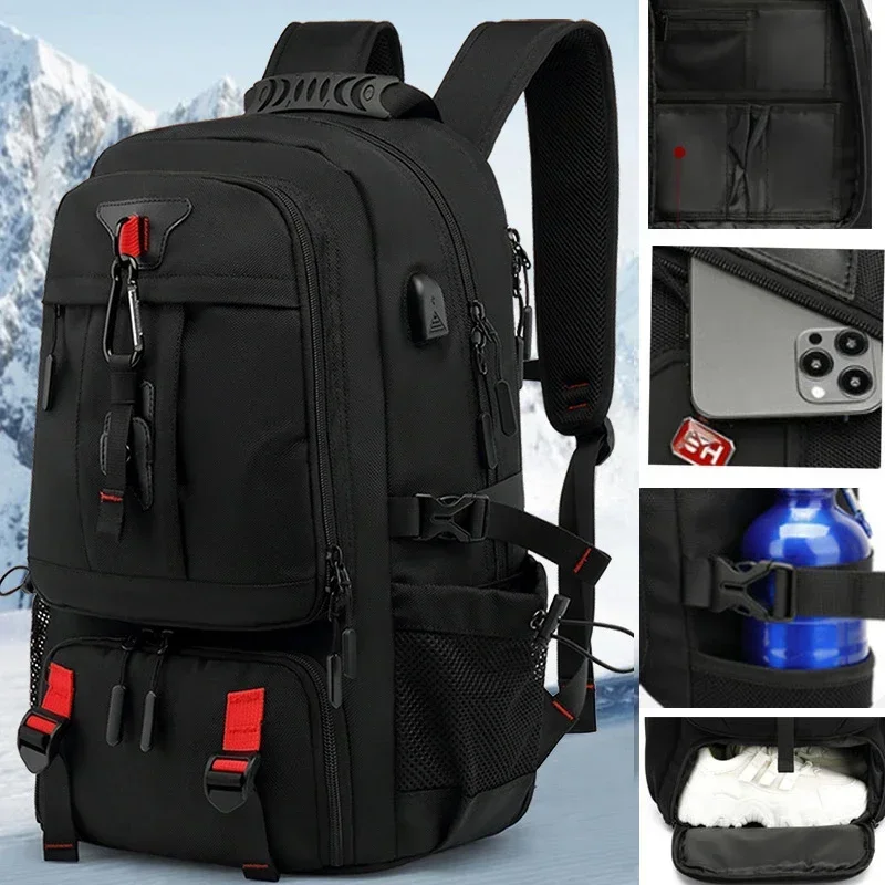 

50L 60L 80L Outdoor Backpack with USB Port for Men Pack Bags Large Capacity Unisex Sports Trekking Hiking Camping Available in