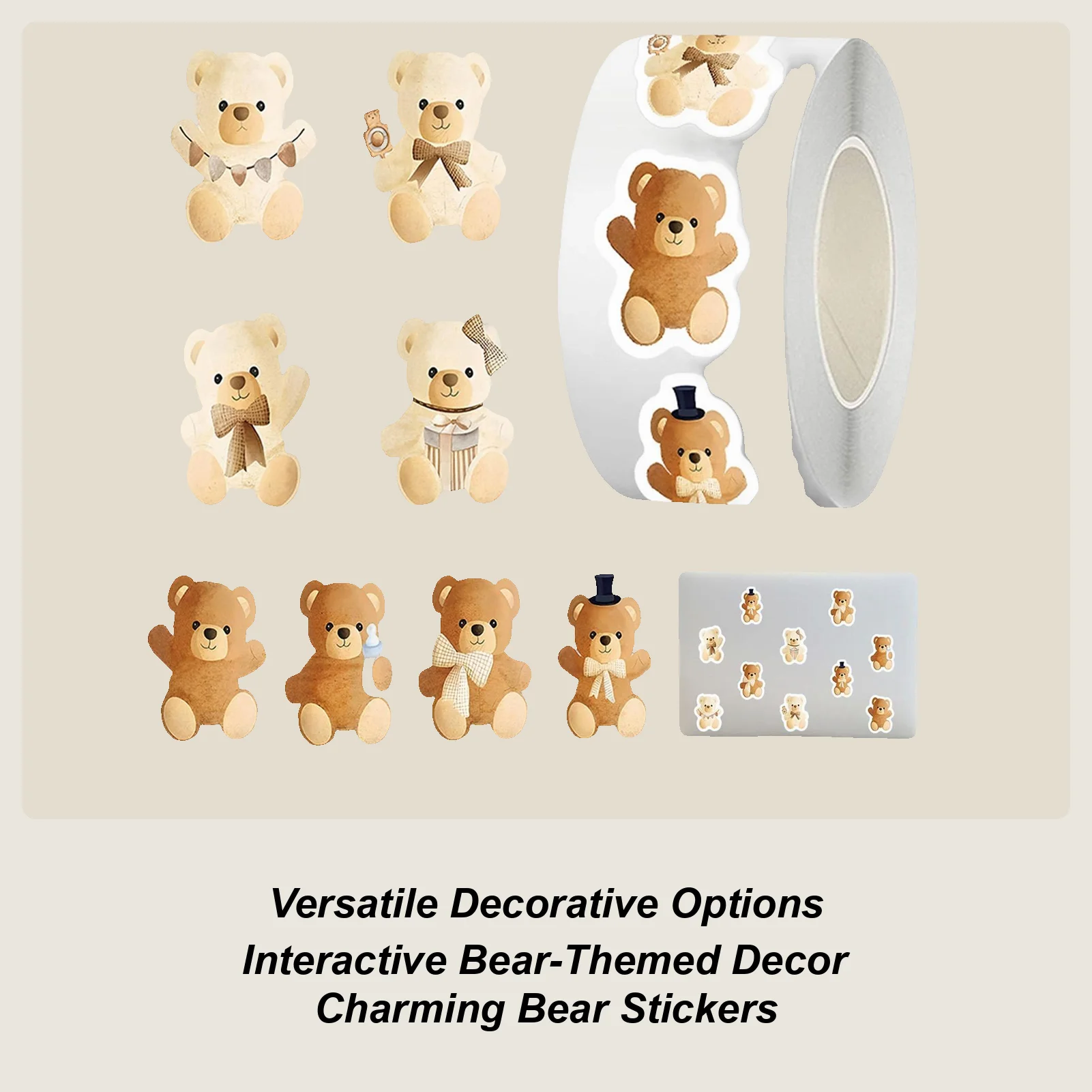 

Bear Stickers For Kids Strong Adhesive Long Lasting Decals Cute Cartoon Stickers For Kids Family Friends Indoor Outdoor Fridge
