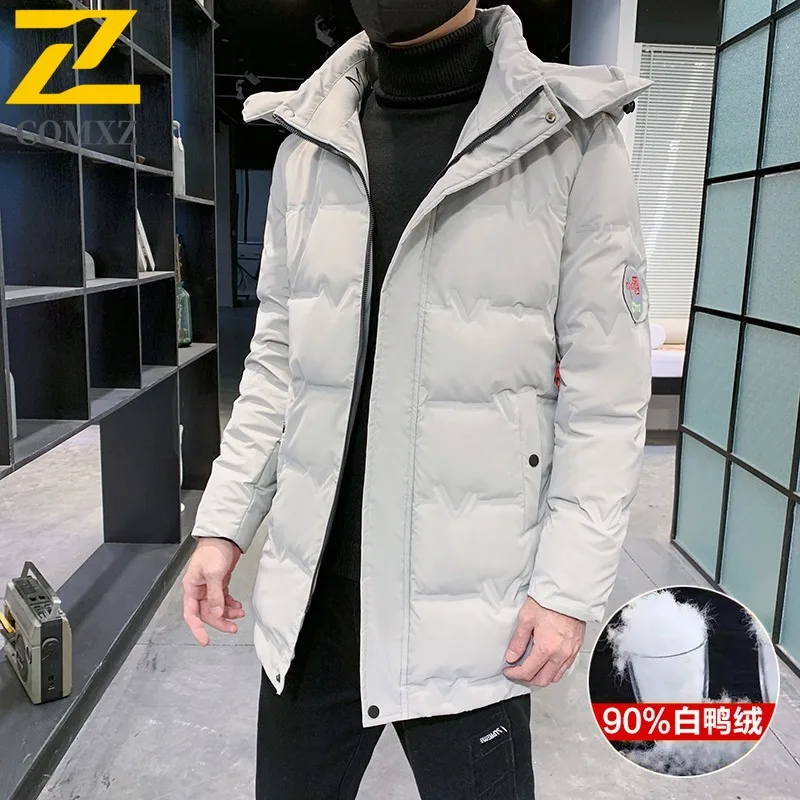 

2025 Winter Lightweight Jacket Mens Women Luxury Thickened Warm Long Hooded Parka Trendy Leisure Camping Ski Cotton-Padded Coat