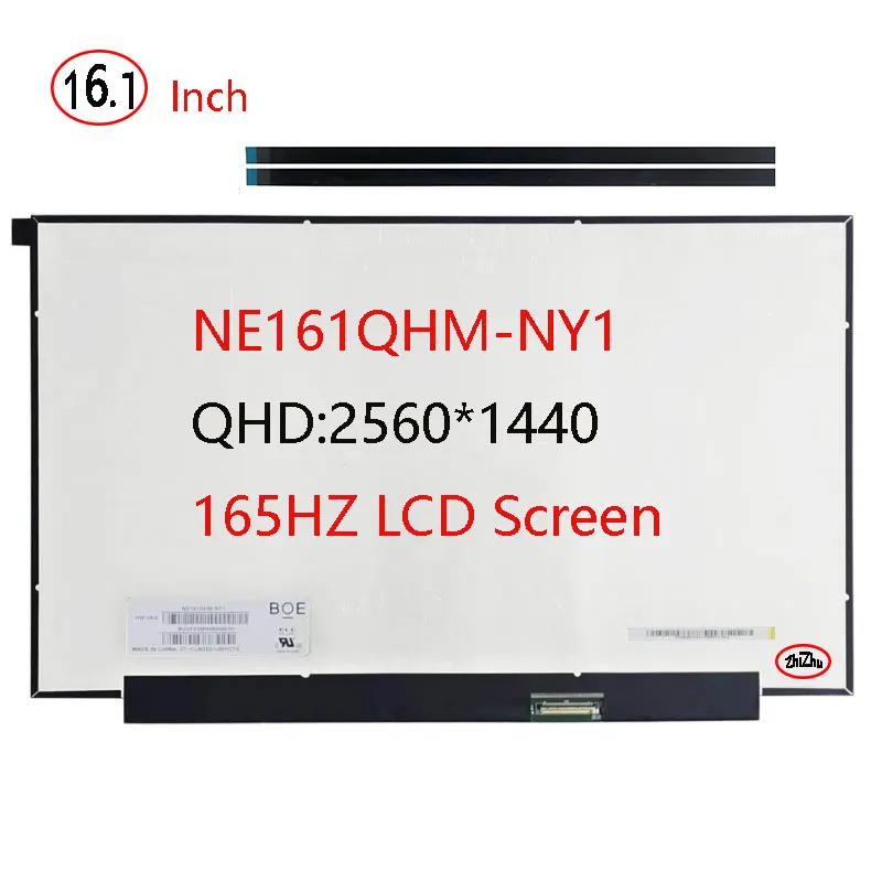 16.1 Inch 165HZ Laptop LCD Screen NE161QHM NY1 NE161QHM-NY1 Display Matrix Panel QHD 2560x1440 IPS 100% sRGB eDP 40 Pins