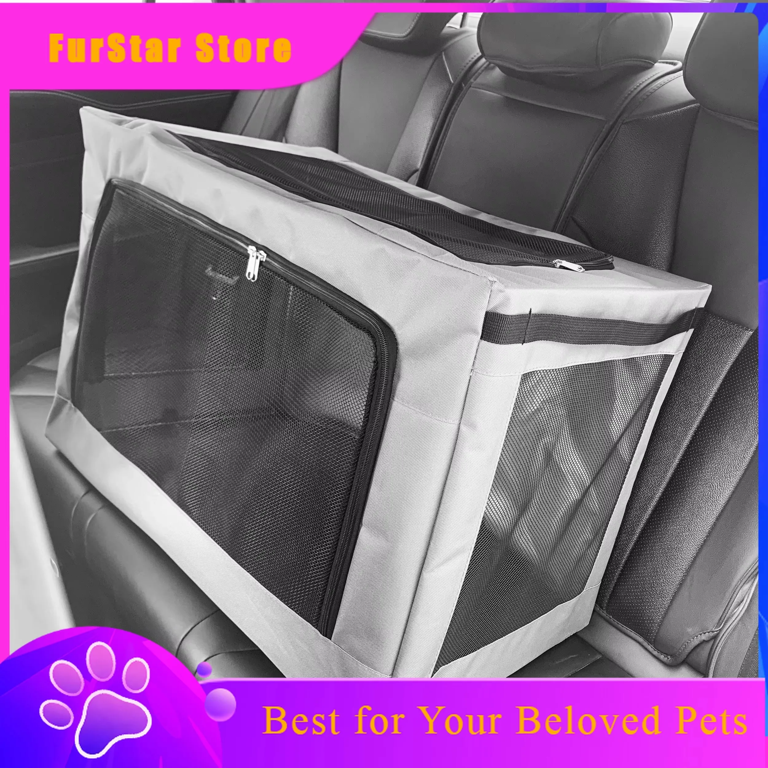 FurStarPet Tent, Cat Dog Cage, Dog Cage, Barrier Hair, Breathable Cat Cage, Household Outing Portable Nest