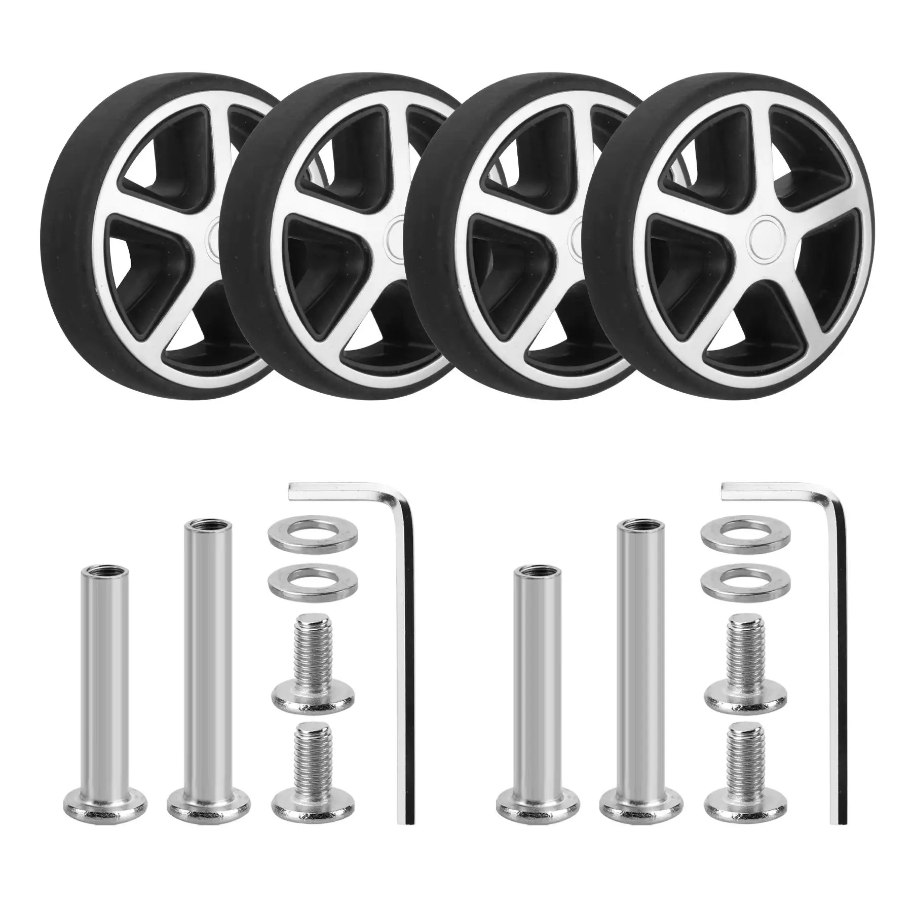 

4/8Pcs Luggage Replacement Wheel Wear-resistant Travel Suitcase Wheels 53mm Trolley Caster Repair Parts Luggage Accessories