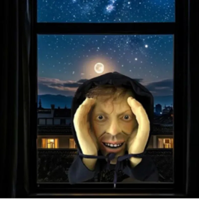 

1/2Pcs Peeper Freak Halloween Decoration Scary Clown Tom Window Indoor And Outdoor Pendant Hanging Mask For Party Scares Tricks