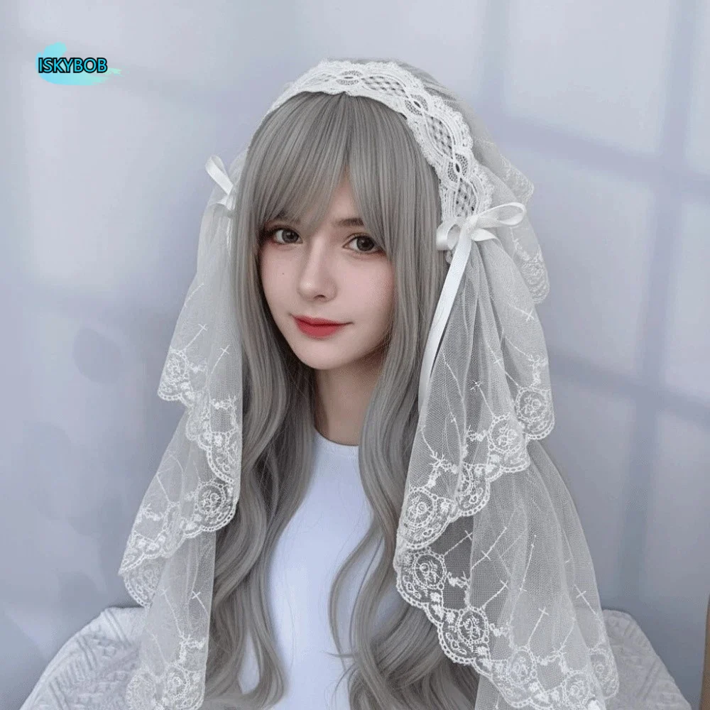 

Y2K Lolita Headwear Gothic Style Japanese Style Lace Bow Hair Band Polyester Black / White Lolita Girls Headband Cosplay