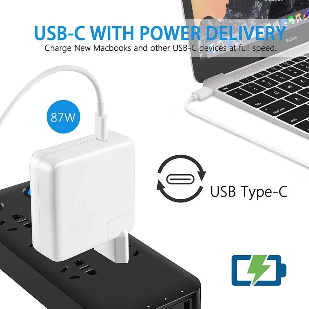 30W 61W 87W 96W 100W 118W 140W Laptop Charger For Apple Macbook Pro 16 15 13 Inch Power Adapter For MacBook Pro Type-C Charger