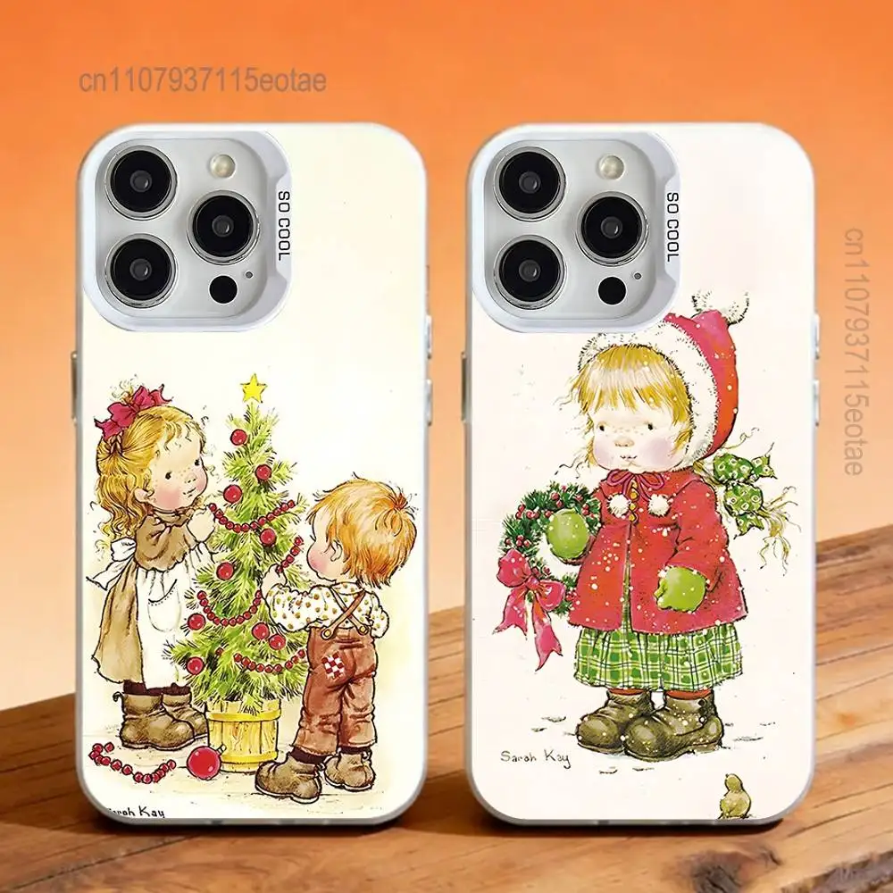 

Pattern S-Sarah K-Kay Art Phone Case For iPhone 17,16,13,12,11,15,14,Pro,Max,Plus,SE4,Air,Mini White IMD Matte