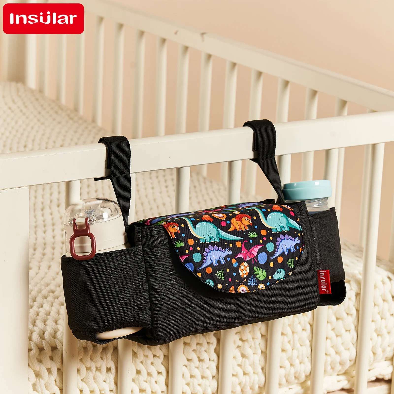 Insular Baby Diaper Bag Portable Milk Bottle Insulation Bag Large Capacity Mummy Storage Bag For Stroller Baby Care