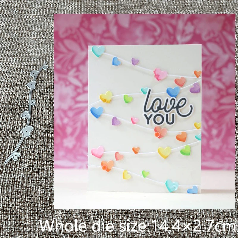 New Design Craft Metal stencil mold Cutting Dies heart edge decoration scrapbook die cuts Album Paper Card Craft Embossing