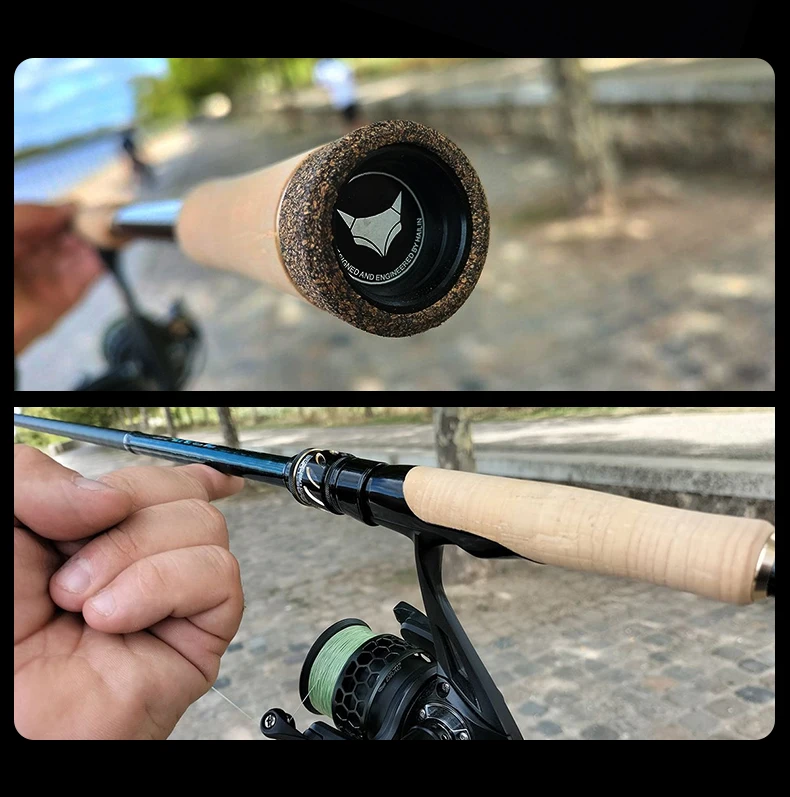 PURELURE DANCE S822H ML H Spinnrute für Bass High Carbon Long Throwing Angelrute im FUJI-Zubehör, Plus Spinnrolle – Detail 12
