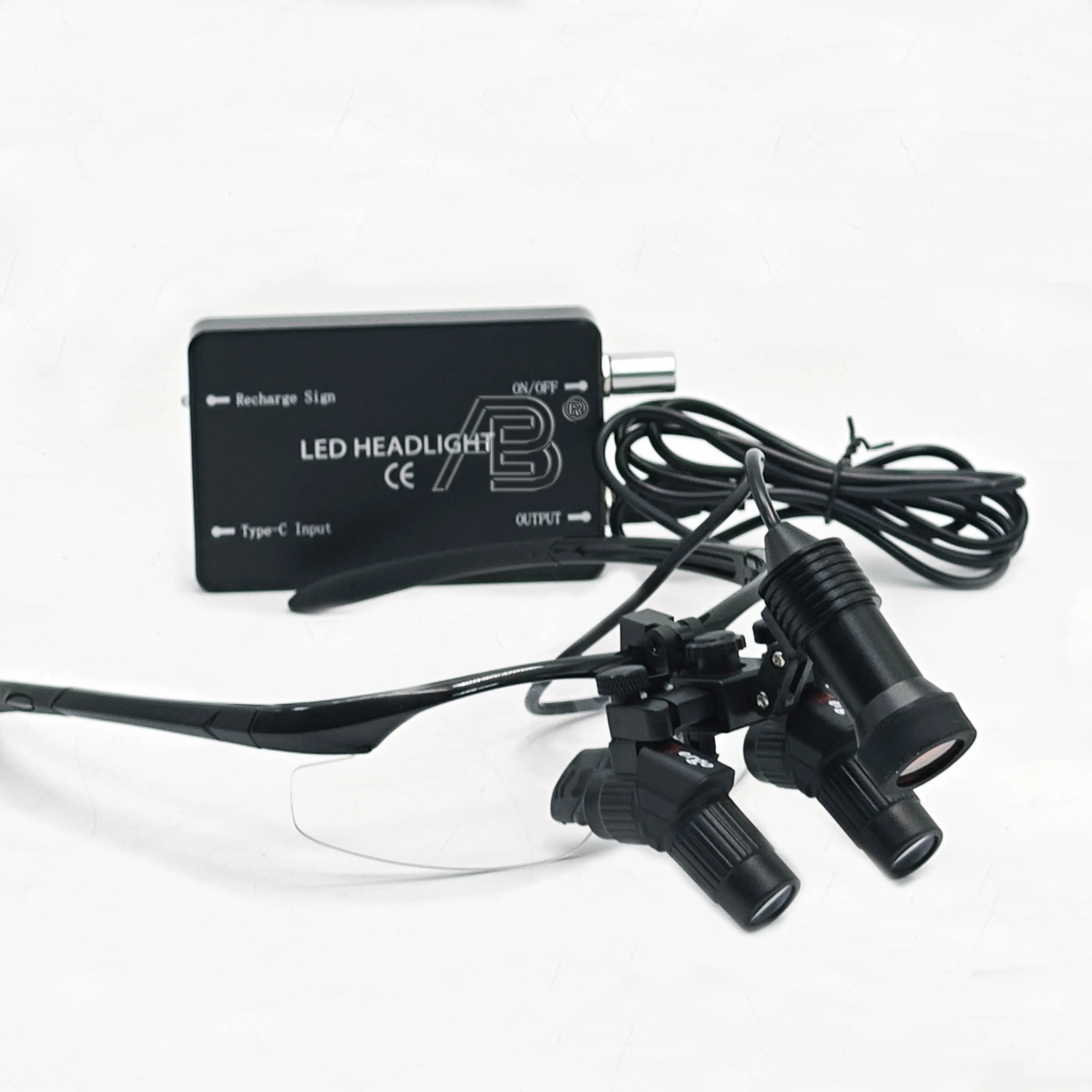 Electric Dentl Loupes 3x-6x Magnification 450mm Working Distance Portable Ergonomic for Dentists
