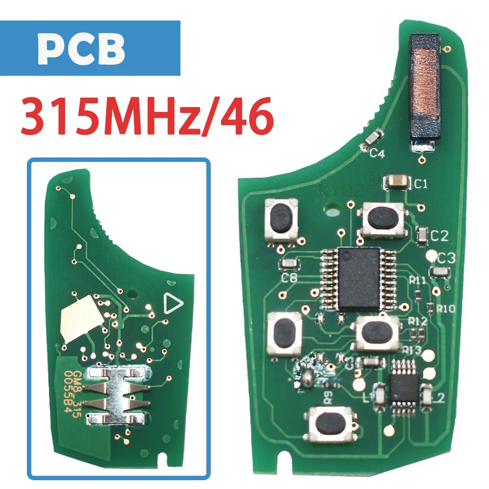 

2 Pcs OHT01060512 Auto Remote Circuit Board ASK 315MHz 5B ID46 Chip Semi-Intelligent Car PCB Panels For Buick Chevrolet Opel GMC