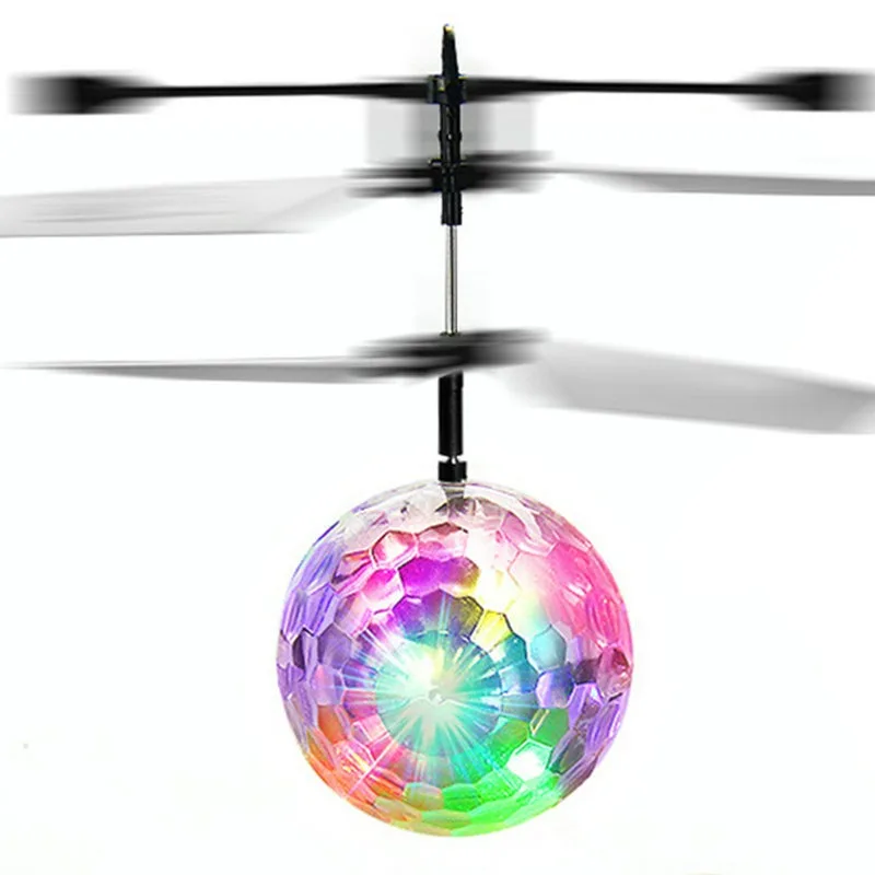 Origin Sensing Aircraft Colorful Crystal Ball Gesture Sensing Little Flying Immortal Suspended Luminous Children\'s Toy