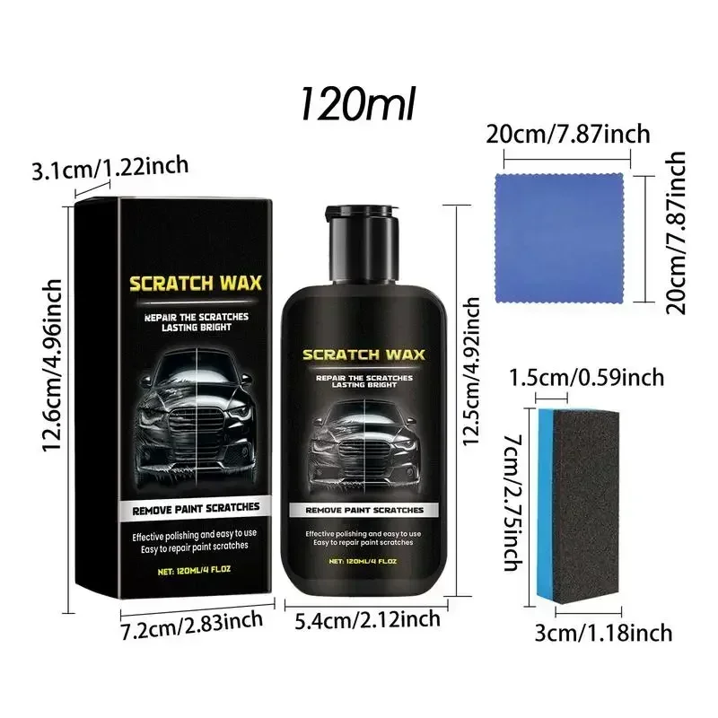 

Auto Body Grinding Compound Wax Anti Scratch Car Scratches Repair Polishing Wax with Wipe Cloth & Sponge Paint Care Tools