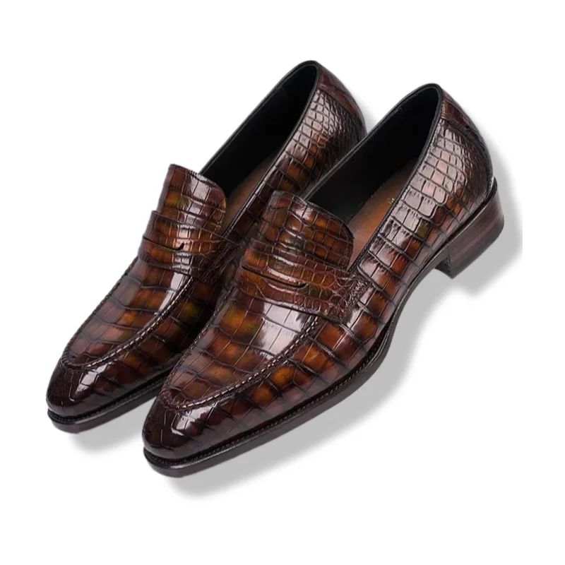 

sanyeshechiping new men formal shoes male crocodile shoes