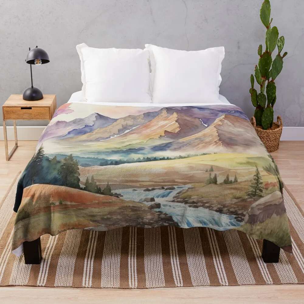 

Mountain Majesty A Throw Blanket Soft Blanket Weighted Blanket Decorative Sofa Blanket anime blanket Plush