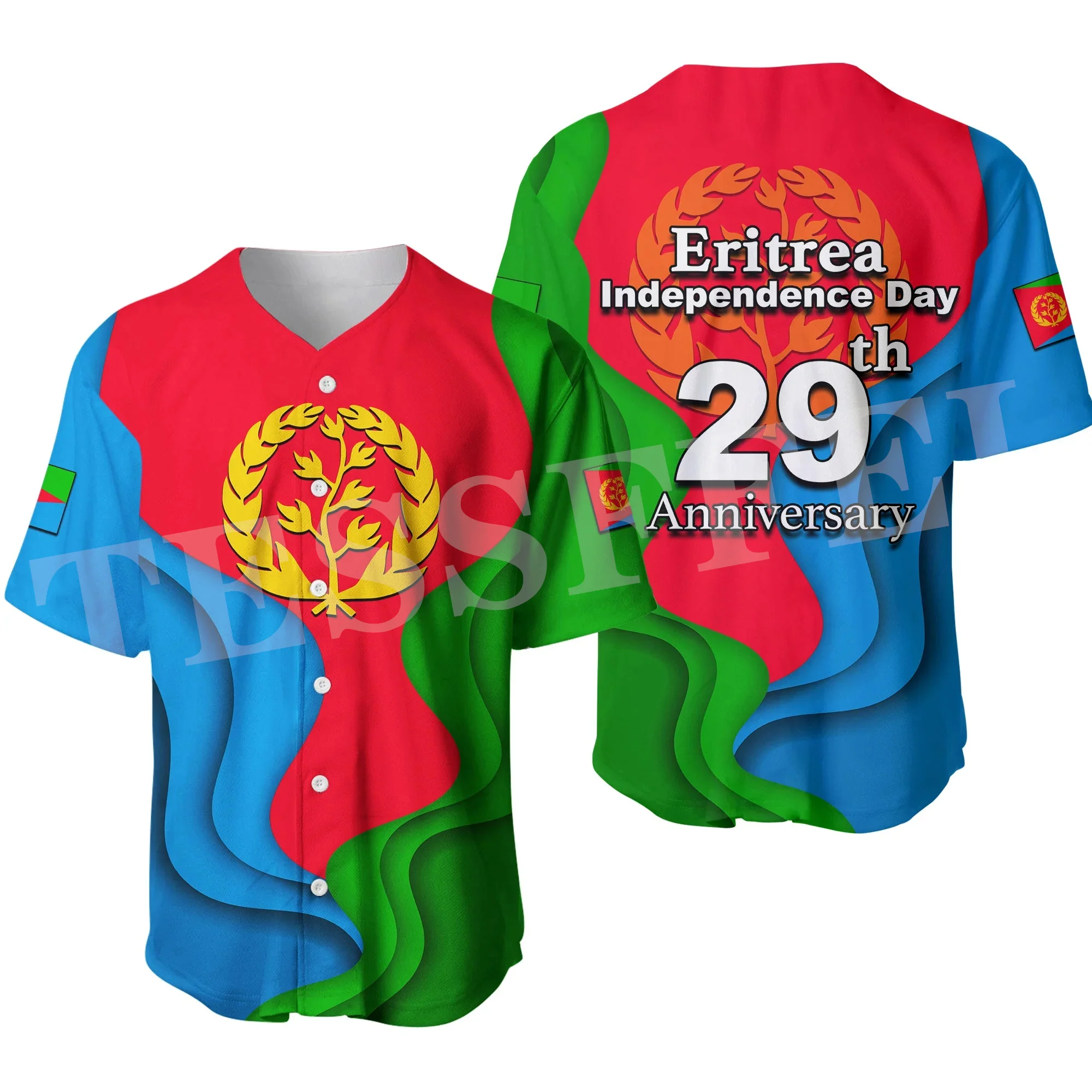 

Black History Africa Country Eritrea Tigray Ethiopia Tribe Tattoo 3DPrint Summer Harajuku Baseball Jersey Shirts Short Sleeve X5