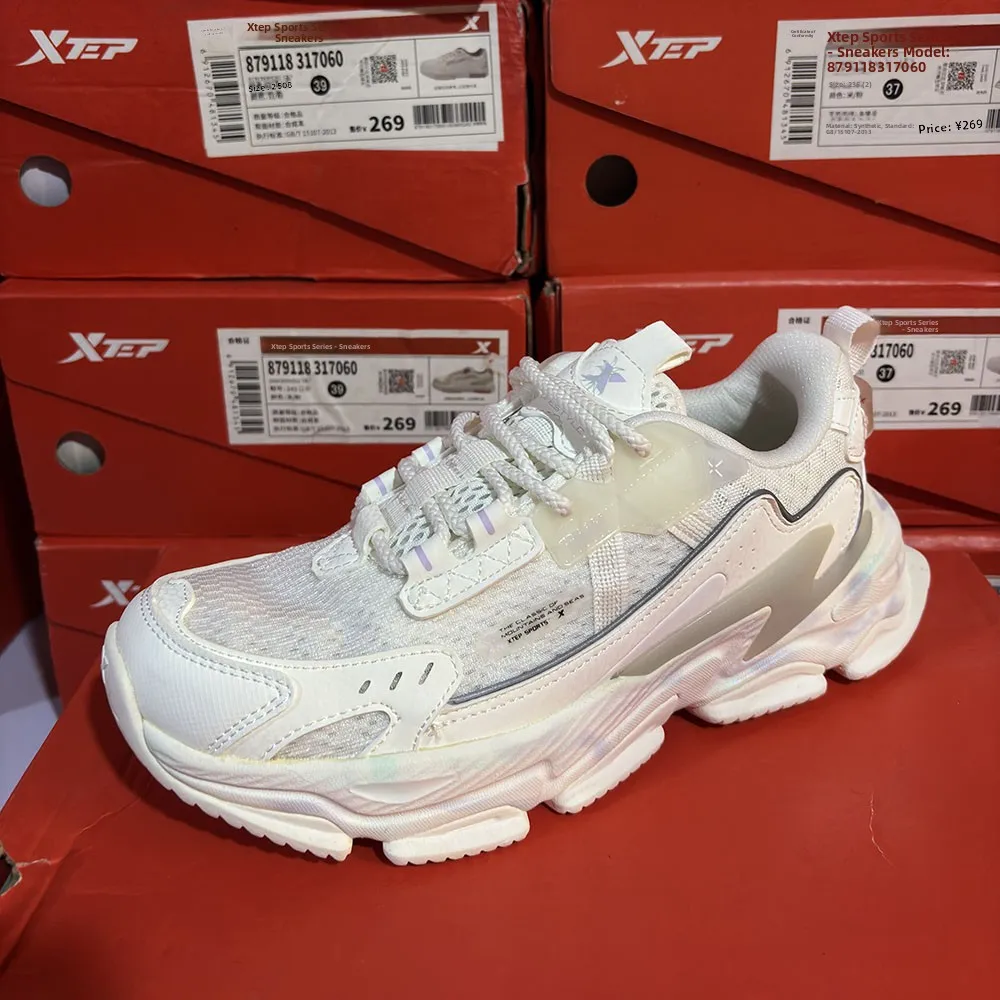 

XTEP Spring Autumn Casual Women's Sports oes Lightweight Soft Bot Me Breathable o Absorption Low Top Sneakers