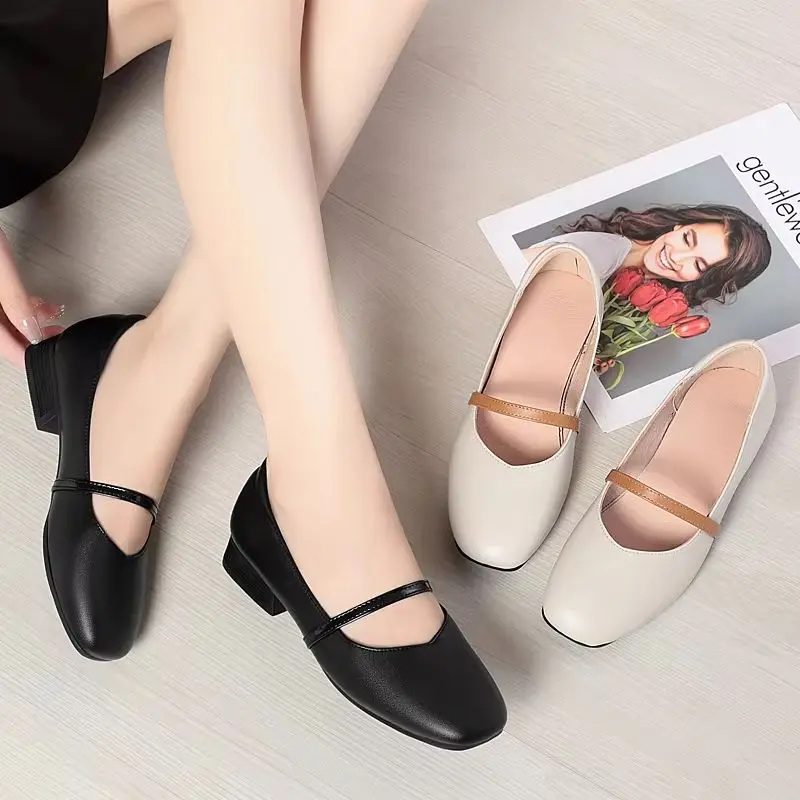 AIYUQI Female Mary Jane Shoes 2025 New Autumn Leather Women's Shoes Fashion Large Size Business Dress Shoes Women
