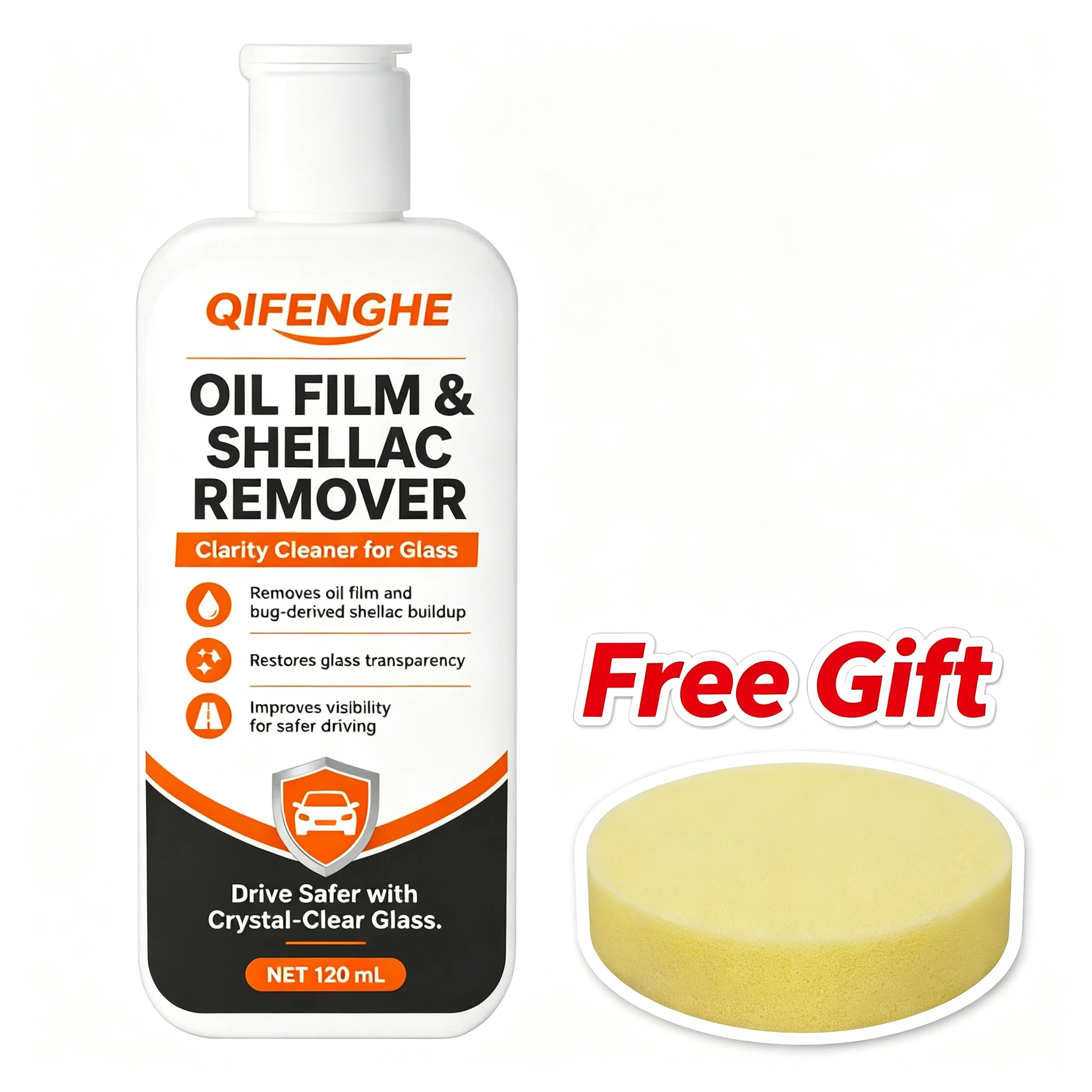 Car Glass Oil Film & Bug Residue Remover 120ml Windshield Cleaner Restores Clarity for Auto and Home Glass view 6