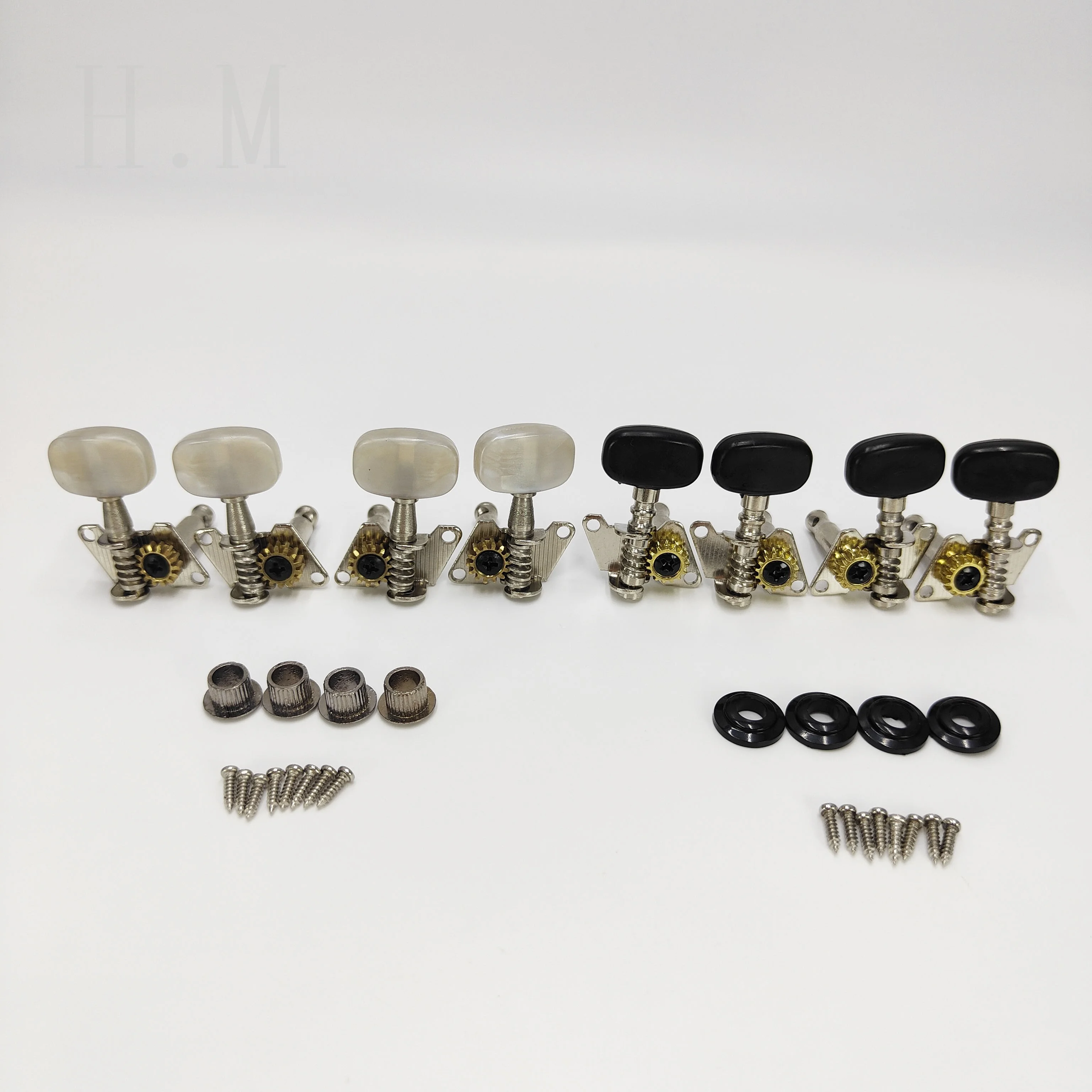 Ukulele large round head open Tuning Pegs ukulele Tuning Pegs  steel column small 4 string coiler Musical accessories