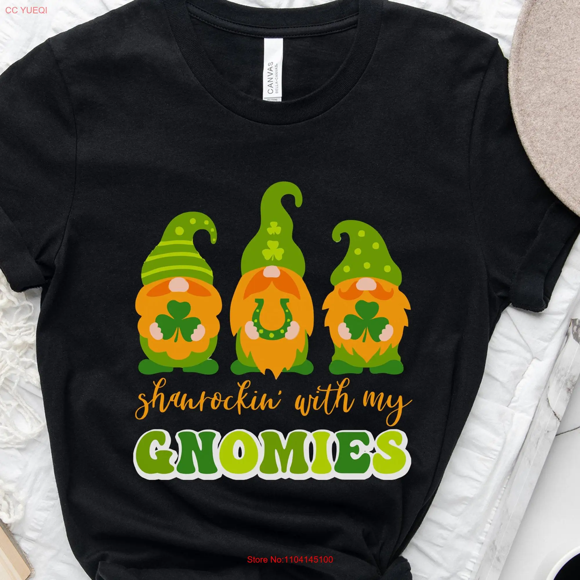 Shamrock Gnomies T Shirt For Grandma St Patricks Day Mom Lucky Women Her Paddys Aunt long or short sleeves