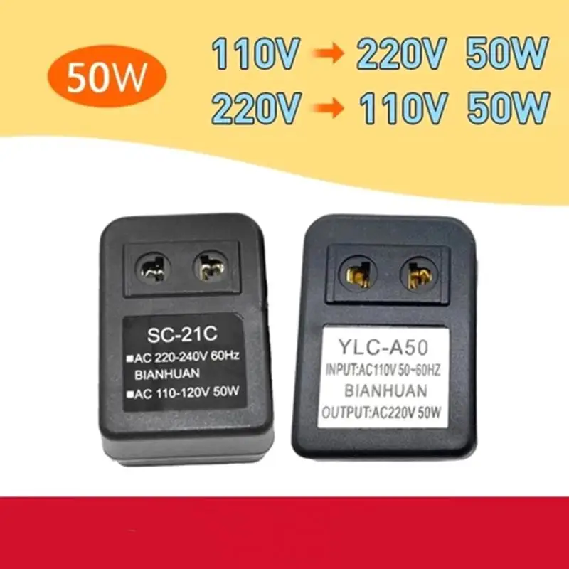 Universal Voltage Converter 50W Dual Voltage Transformer 220V 110V Regulator for Home Office International Use