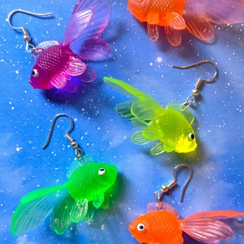 Handmade Fish Earrings - 5 Colours To Choose From! Plastic Emulation Goldfish Earrings Funky Earrings  Quirky Earrings  Jewelry