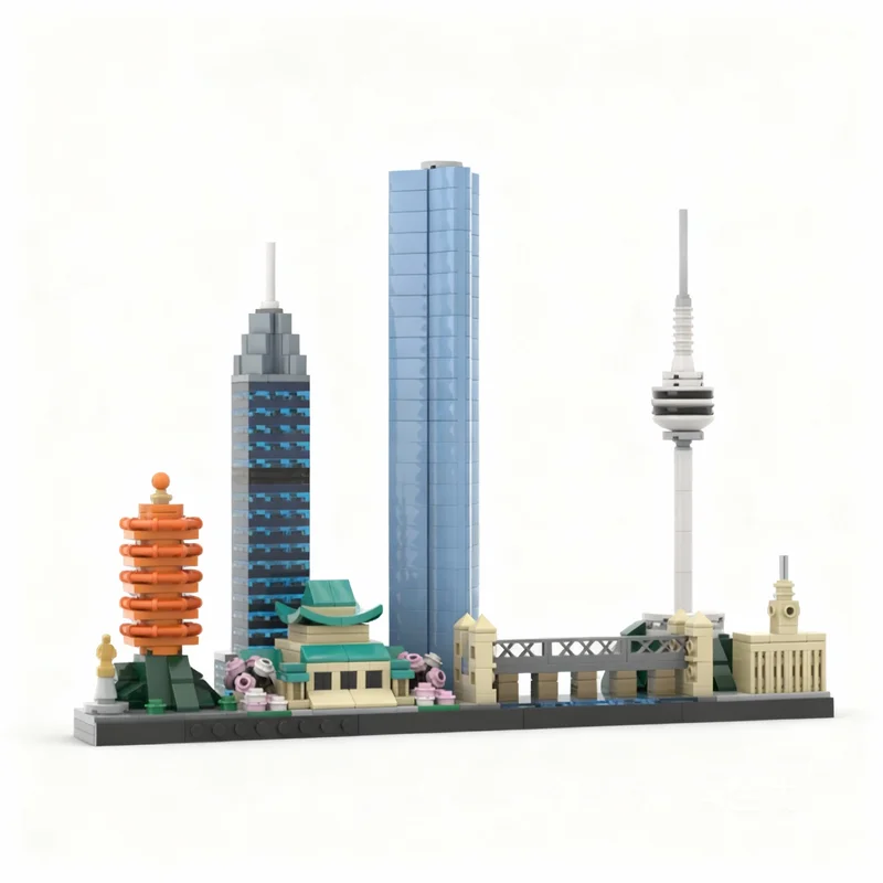 

794pcs MOC Wuhan Skyline Architecture Skylines Model Building Blocks Construction Toy Christmas Gifts DIY Creative Idea Assemble
