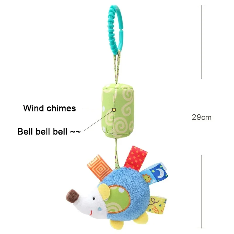 Cochecito de cama suave para cuna infantil, sonajero colgante móvil, juguetes educativos para bebé, agarre de mano para desarrollo del cerebro, lindos juguetes de animales de peluche