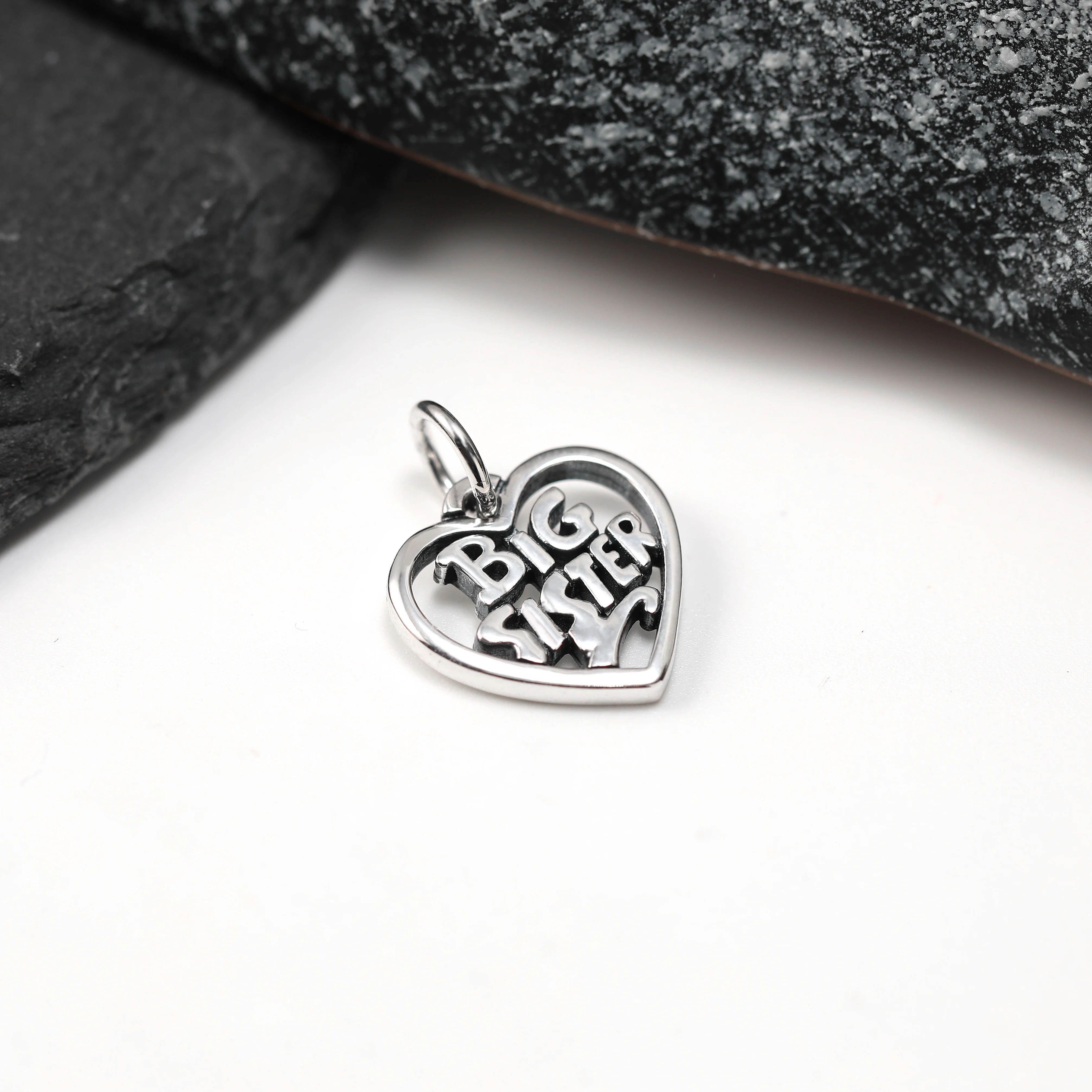 

DJ032 "Big Sister" Heart Charm
