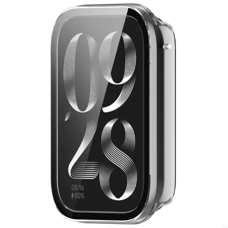 Q6RC Watch Protective Case With Film for Smart Band 8 Watch Full-Coverage Cover