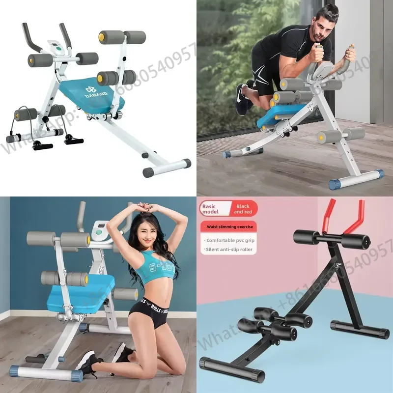 Abdominal Trainers Abs Machine Multifunctional Workout Equipment Foldable Abs Trainer with Resistance Band for Home Gym