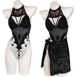 NieR Automata 2B Cosplay Costume Sexy Swimsuit Woman Girls Bathing Suit Summer Beach Swimwear Halloween Party Carnival Outfits