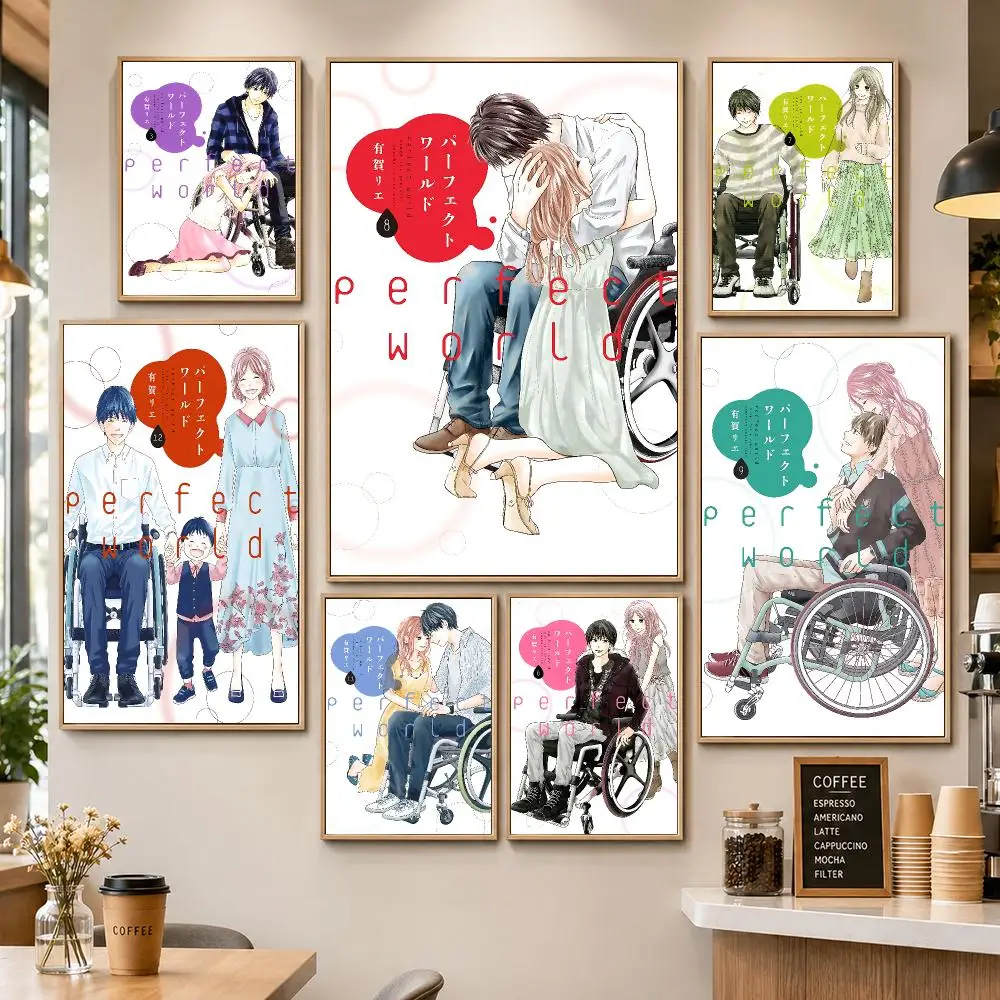 Póster Decorativo de Manga Perfect World Josei Romance, Impresión Resistente al Agua, para Apartamento, Dormitorio, Oficina, Cafetería, Regalo
