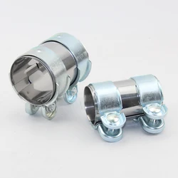 2 inch 2.5 inch Exhaust Muffler Tube Pipe Connector Joiner Sleeve Clamp Adjustable Stainless Steel Kit DIY Tool Car Accessories