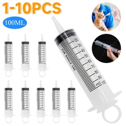 1-10pcs 100ml Plastic Feeding Glue Needle-Free Syringes Syringes Without Needle Syringe Glue Pet Feeding Needle Kitchen Tools