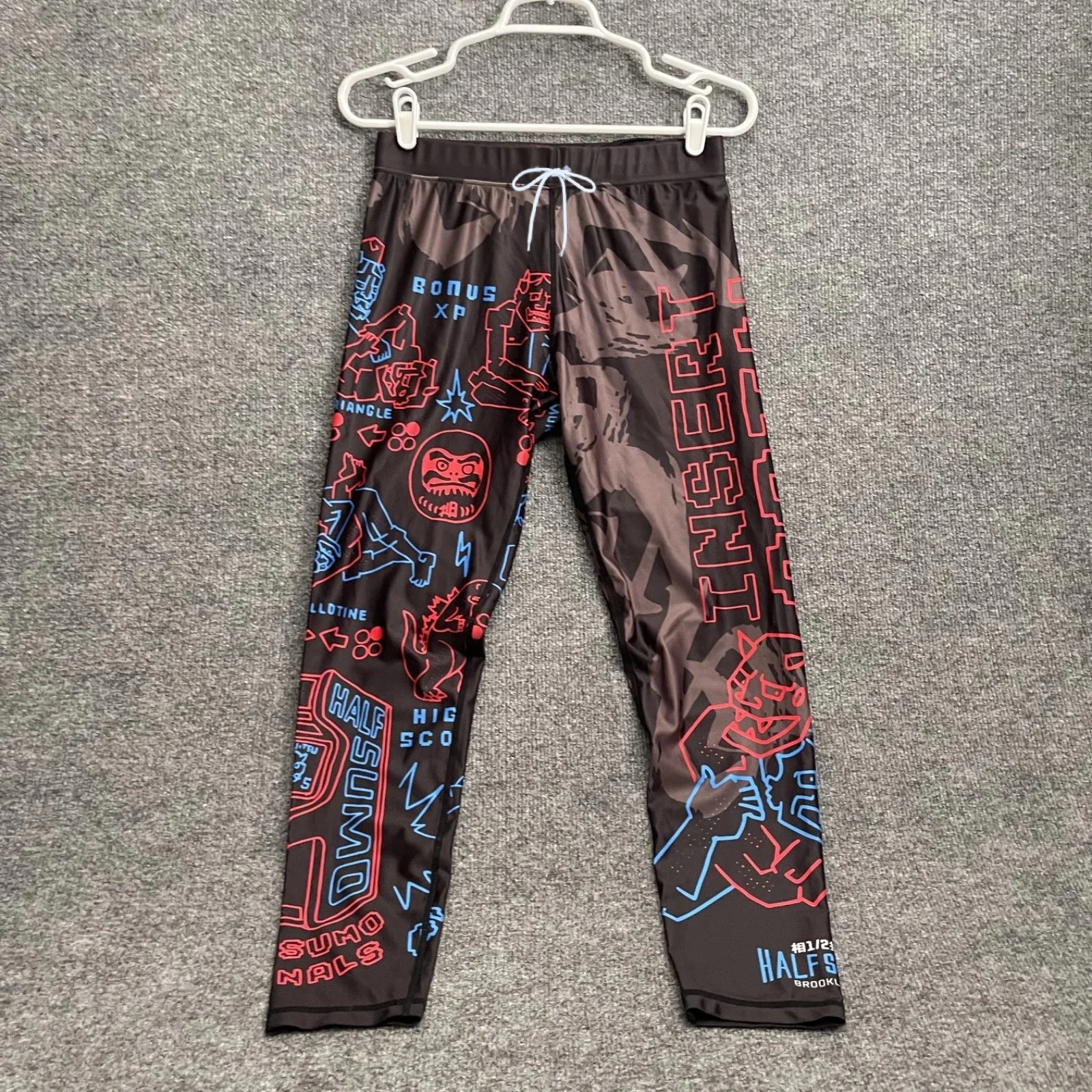 2026 New Style Men Compression Long Pants Grappling Training Workout Stretch Quick Dry Printed Sport Trousers Kids