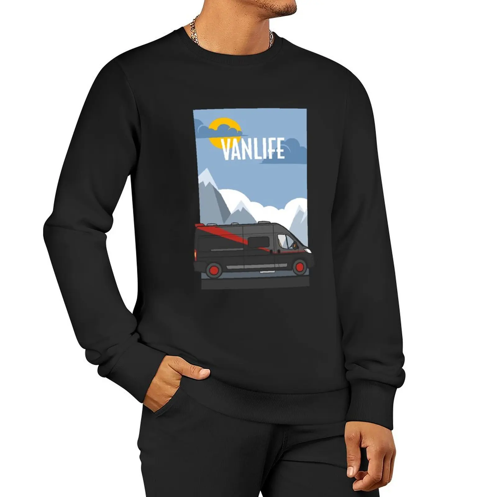 VanLife in the colors of the series of the 80s - A-Team Pullover Hoodie autumn new products clothes for men sweatshirts