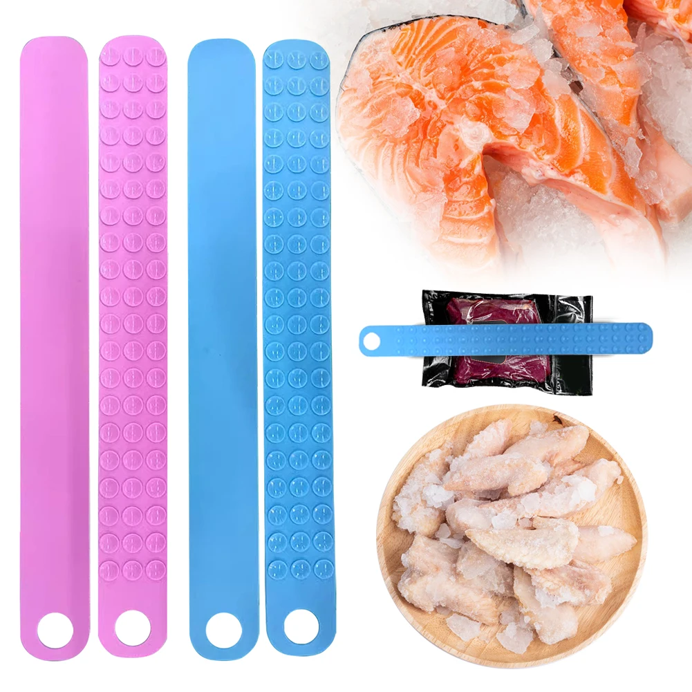 2 Stück Silikon-Fleisch-Auftaugürtel, Auftaustreifen, Lebensmittelqualität, schnelles Auftauen, Auftaugürtel, multifunktionaler, sicherer Schnell-Auftaugürtel
