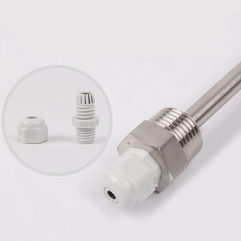 1/2 "(DN15) الفولاذ المقاوم للصدأ 304 مقاوم للماء مستشعر درجة الحرارة الشمسية 10 مللي متر القطر الخارجي 100 مللي متر ThermowellThread