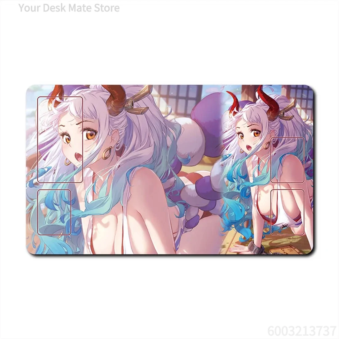 Anime Pink Hair Witch Girl TCG Trading Card Game Playmat Large Non-slip Desk Mouse Pad