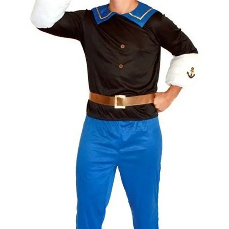 الكبار زي الهالوين التأثيري مرحلة طاقم الأداء البدلة رجل بحار قوي أداء زي M0032 الصينية التقليدية...